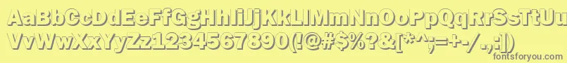 GoffikS Font – Gray Fonts on Yellow Background