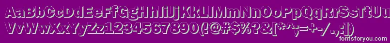 GoffikS Font – Green Fonts on Purple Background