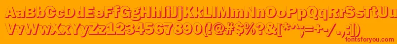 GoffikS Font – Red Fonts on Orange Background