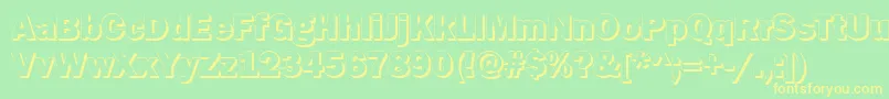 GoffikS Font – Yellow Fonts on Green Background