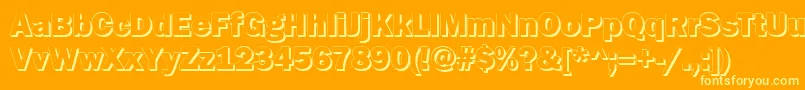 GoffikS Font – Yellow Fonts on Orange Background
