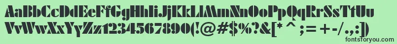 FuturaBlackBt Font – Black Fonts on Green Background