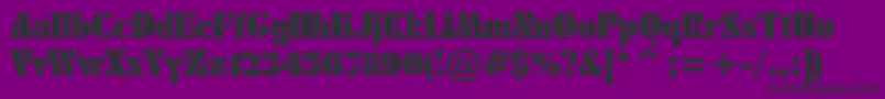 FuturaBlackBt Font – Black Fonts on Purple Background