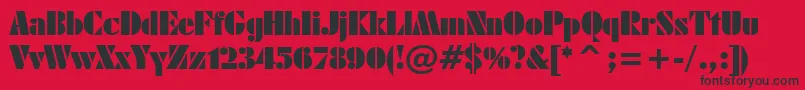 FuturaBlackBt Font – Black Fonts on Red Background