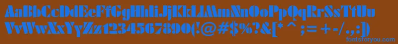FuturaBlackBt Font – Blue Fonts on Brown Background