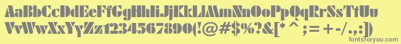 FuturaBlackBt Font – Gray Fonts on Yellow Background