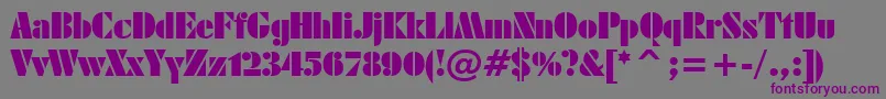 FuturaBlackBt Font – Purple Fonts on Gray Background