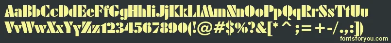 FuturaBlackBt Font – Yellow Fonts on Black Background