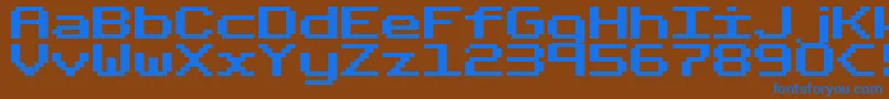 FixedBold Font – Blue Fonts on Brown Background