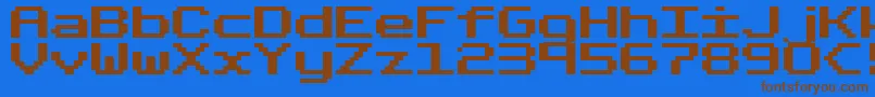 FixedBold Font – Brown Fonts on Blue Background