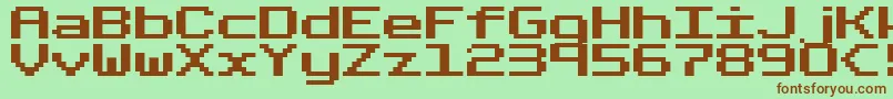 FixedBold Font – Brown Fonts on Green Background
