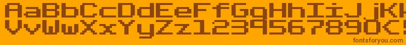 FixedBold Font – Brown Fonts on Orange Background