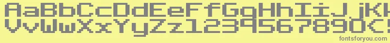 FixedBold Font – Gray Fonts on Yellow Background