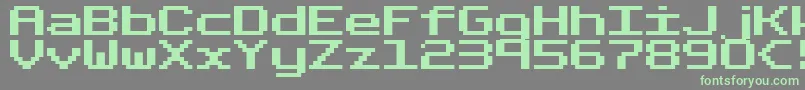 FixedBold Font – Green Fonts on Gray Background