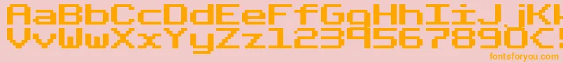 FixedBold Font – Orange Fonts on Pink Background