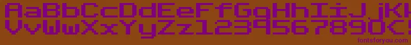 FixedBold Font – Purple Fonts on Brown Background