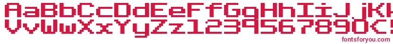 フォントFixedBold – 白い背景に赤い文字