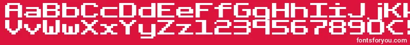 FixedBold Font – White Fonts on Red Background