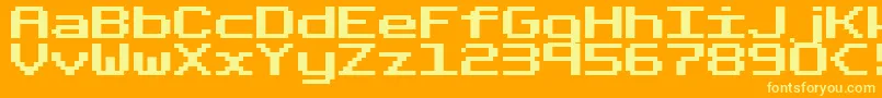 FixedBold Font – Yellow Fonts on Orange Background