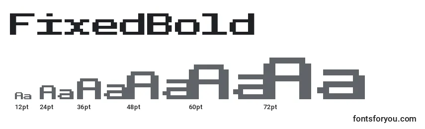 Размеры шрифта FixedBold