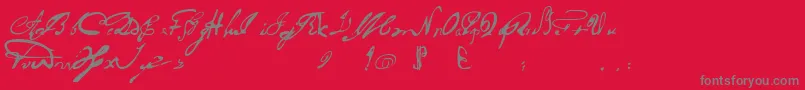 Portuguesarcaicolectura Font – Gray Fonts on Red Background