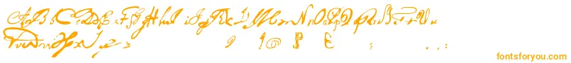 Шрифт Portuguesarcaicolectura – оранжевые шрифты на белом фоне