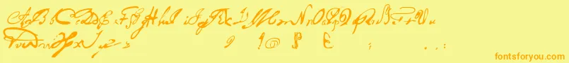Шрифт Portuguesarcaicolectura – оранжевые шрифты на жёлтом фоне