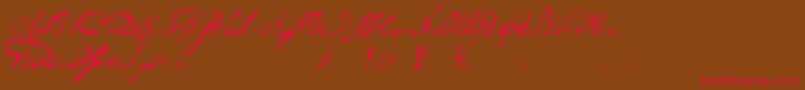 Portuguesarcaicolectura Font – Red Fonts on Brown Background