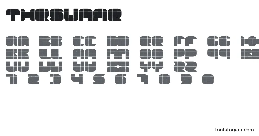 Шрифт Thesumme – алфавит, цифры, специальные символы