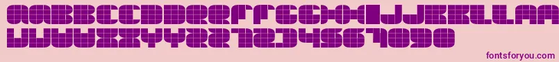 Thesumme-fontti – violetit fontit vaaleanpunaisella taustalla