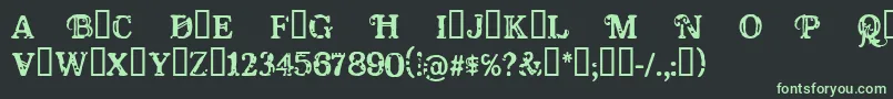 Police CfamericaRegular – polices vertes sur fond noir