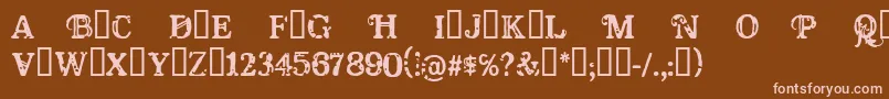 Шрифт CfamericaRegular – розовые шрифты на коричневом фоне