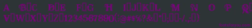 CfamericaRegular Font – Purple Fonts on Black Background