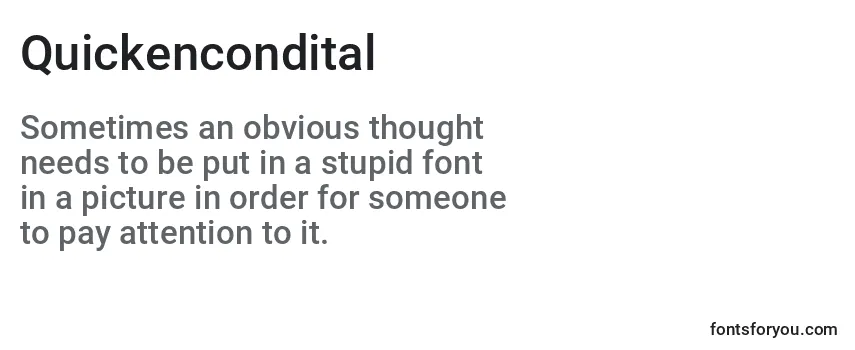 Quickencondital Font