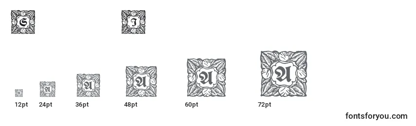 Größen der Schriftart Schmuck Initialen 3