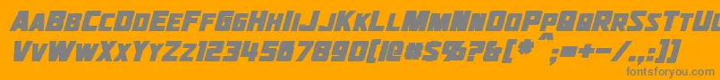 JhiaxusBoldItalic Font – Gray Fonts on Orange Background