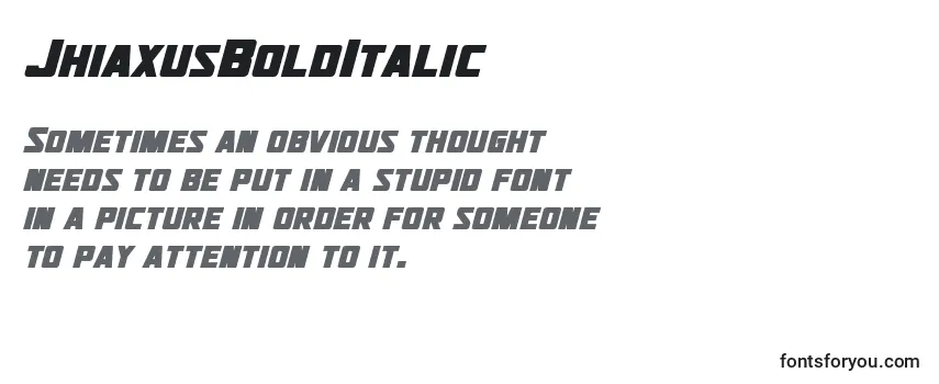 JhiaxusBoldItalic Font