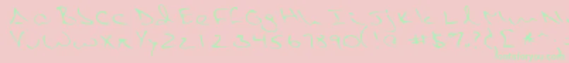 PietroRegular Font – Green Fonts on Pink Background