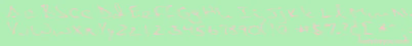 PietroRegular Font – Pink Fonts on Green Background