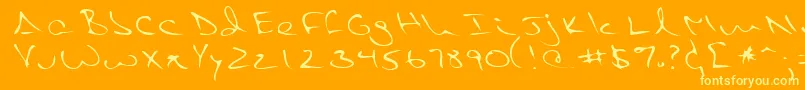PietroRegular Font – Yellow Fonts on Orange Background