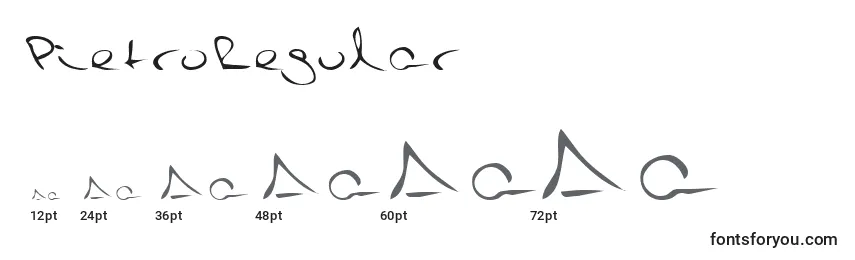 PietroRegular Font Sizes