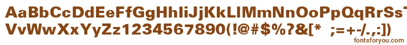Шрифт UniversBlackThin – коричневые шрифты на белом фоне