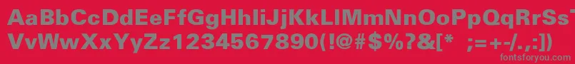 UniversBlackThin Font – Gray Fonts on Red Background
