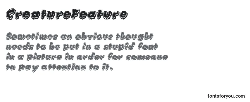 creaturefeature, creaturefeature font, download the creaturefeature font, download the creaturefeature font for free