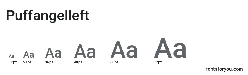 sizes of puffangelleft font, puffangelleft sizes