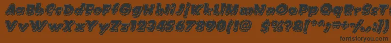 CreatureFeature Font – Black Fonts on Brown Background