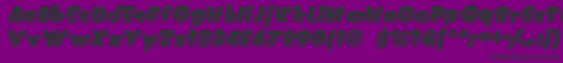 CreatureFeature-Schriftart – Schwarze Schriften auf violettem Hintergrund