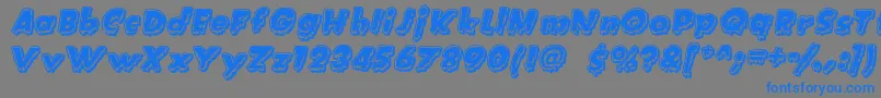 CreatureFeature Font – Blue Fonts on Gray Background