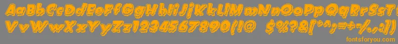 CreatureFeature Font – Orange Fonts on Gray Background