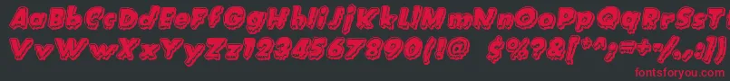 CreatureFeature Font – Red Fonts on Black Background